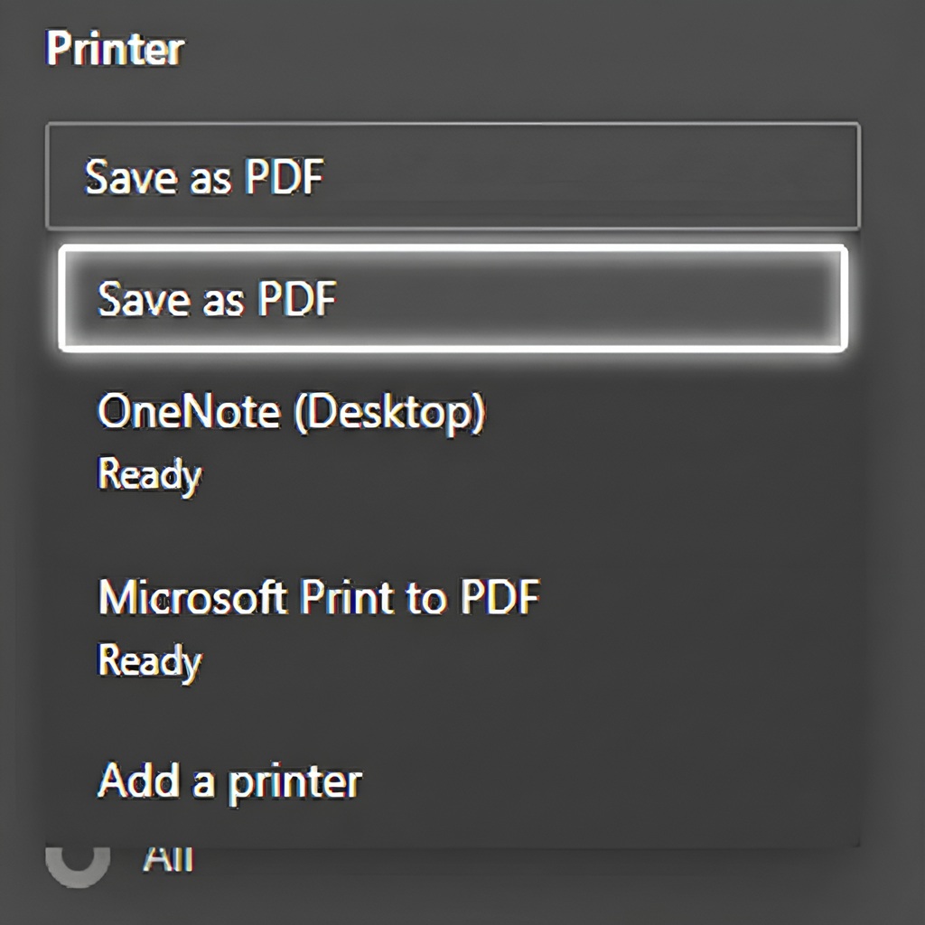 Select Save as PDF